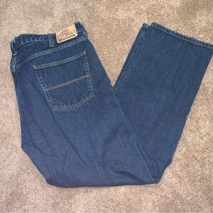 LL Bean standard fit dark wash cotton denim Sz44x34 jeans